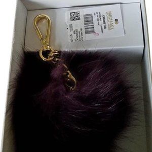 MICHAEL KORS FUR POM POM KEY CHARM KEY CHAIN